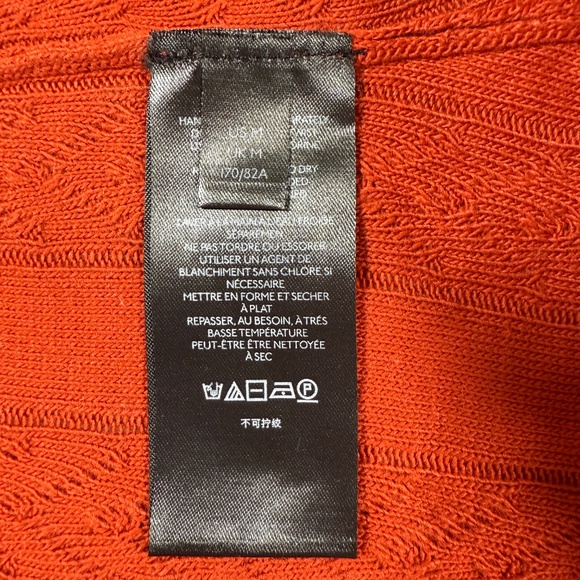 Anthropologie Pants Womens Medium Rust Orange Sweater Cable Knit Wide Leg - Picture 11 of 12